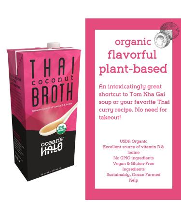 Ocean's Halo Organic Vegan Thai Coconut Broth - 32 Fl Oz | Healthier Cooking Base - Buy Online on GoSupps.com