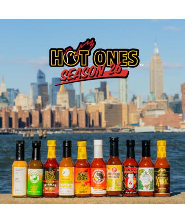 Hot Ones Hot Sauce Challenge Set  Hot Sauce Gift Made with Natural Ingredients Unique Small Batch Hot Sauce - 5 Fl Oz - Pack Of 10 - Buy Online on GoSupps.com