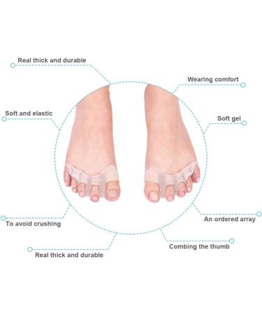 Filfeel Hallux Valgus Toe Spreader - Bunion Corrector Gel Separator for Men & Women | Toe Spacer for Pain Relief - Buy Online on GoSupps.com