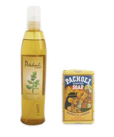 Murray & Lanman Patchouli Cologne Spray 8 Fl Oz + Patchouli Soap 3.35 Oz (Colonia Pacholi + Jabon Pacholi)
