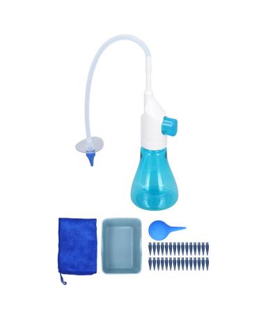 Hilitand W10 Ear Wax Removal Kit with 30 Disposable Nozzles Gentle Ear Irrigation System for Wax Removal and Dirt (Blue)