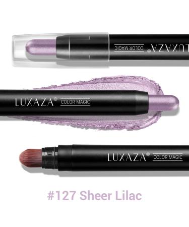 LUXAZA Cream Shimmer Eyeshadow Stick 2-in-1 Eyeliner Pen & Highlighter - Sheer Lilac | Waterproof & Easy to Color Makeup Stick | 1Pcs - Buy Online on GoSupps.com