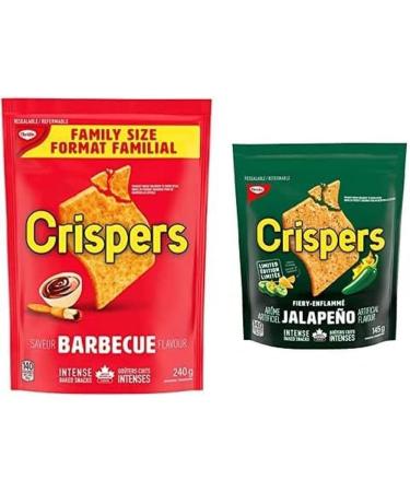 Crispers BBQ 240g Back to School Snack with Jalapeno 145g bag Back to School Snacks