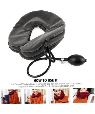 Tosssper Neck Traction Device & Inflatable Cervical Collar - Pain Relief & Support for Head & Neck Health - Buy Online on GoSupps.com