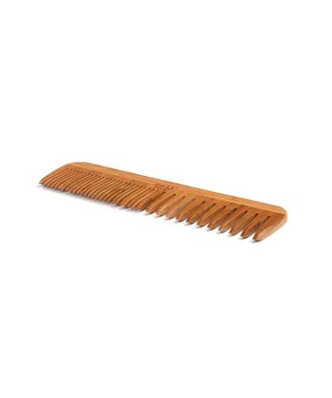 Bass Brushes | Grooming Comb | Premium Bamboo Teeth and Handle | Wide Tooth/Fine Tooth Combination | Dark Finish | Model W3 - DB