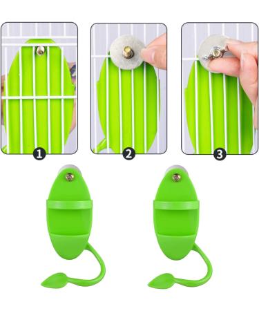 2 Pcs Bird Food Container Plastic Cuddle Bone Feeding Racks Vegetable Fruit Holder Hanging Feeder Parrot Cage Stands Accessories for Bird Parrot - Buy Online on GoSupps.com