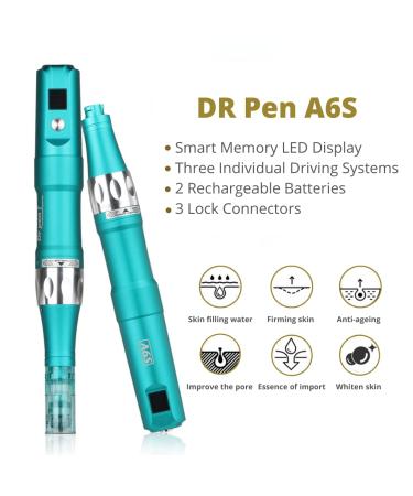 Dr. Pen Ultima A6S Professional Kit - Electric Wireless Beauty Pen for Face and Body - 16pins x2 + 36pins x3 Cartridges - Buy Online on GoSupps.com