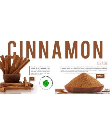 Organic Ceylon Cinnamon Sticks - USDA Certified ALBA Grade - 3.5oz Resealable Bag - Buy Online on GoSupps.com