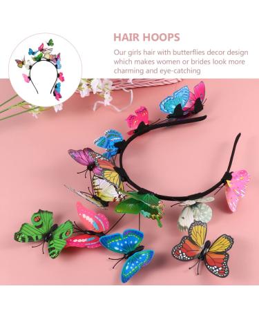 Lurrose Butterfly Headband Set - Bohemian Fascinator Hats for Weddings Tea Parties & Festivals | Hair Accessories & Party Crowns - Buy Online on GoSupps.com