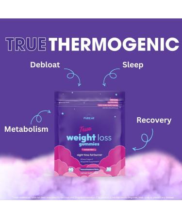 Pure AF Nutra Night Time Fat Burner Gummies Sleep Supplement & Weight Loss | Skinny Vitamin | Appetite Suppressant & Metabolism Booster | Nighttime Diet Gummies for Women & Men - Buy Online on GoSupps.com