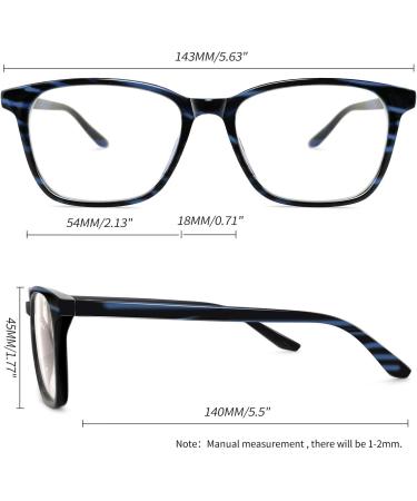Joopin Blue Light Filter Glasses for Men & Women - Stylish Computer Gaming Glasses with Classic Black & Blue Stripe Design - Buy Online on GoSupps.com