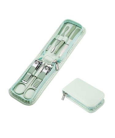 7 Pcs Manicure Set Stainless Steel Nail Clippers Beauty Tool Portable Set Professional Grooming Kits Nail clippers Tools Zipper Portable Travel Pack for men and women