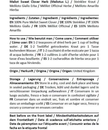  HEALTH EMBASSY Health Embassy Melilotus Officinalis Herb Herb Tea | Melilotus Officinalis L | Meliot Sweet Clover Herb Tea 100g - Buy Online on GoSupps.com