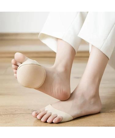 Soleful Solutions High Heel Pads - Non-Slip Forefoot Pads for Comfortable Corrective Toe Socks - 5 Pairs of Thin Honeycomb Fabric Foot Pads - Buy Online on GoSupps.com