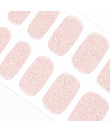 Danni & Toni Half hardened gel nail films (glitz) pink baby boomer uv gel nail foil gold glitter nail design nail foil uv hardening wraps 28 sticker glitz-de - Buy Online on GoSupps.com
