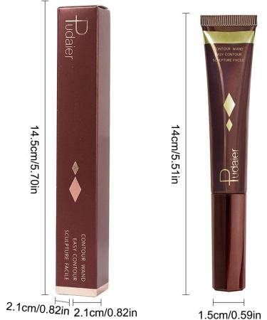 Contours Beauty Wand | Long Lasting Contours Stick with Cushion Applicator Liquid Contours Stick Blendable Waterproof Body Face Contouring Makeup Sritob 02 - Buy Online on GoSupps.com
