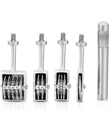 Buy Stainless Steel Premium Pinwheel Multi Set - 1 2 3 5 Rollers Nerve Wheel Needle Roller - International Shipping Available - Buy Online on GoSupps.com