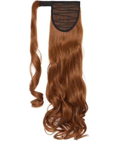 Clip in Ponytail Extension for Women | Long Straight Curly Hairpiece in Brown, Black, Blonde | 17 Inch - Light Auburn - Buy Online on GoSupps.com