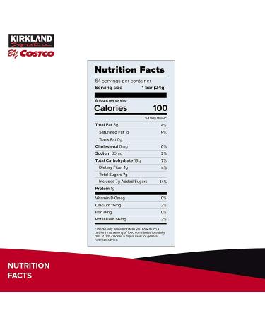 Kirkland Signature Soft & Chewy Chocolate Chips Granola Bars 54.4 oz - Delicious Snack for Anytime - Buy Online on GoSupps.com