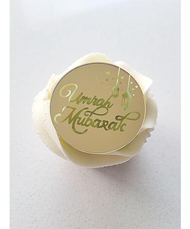 6 Pcs Gold Umrah Mubarak Cupcake Discs Acrylic Reusable Umrah Mubarak Cupcake Toppers Umrah Cake Toppers Umrah Cake Decoration. - Buy Online on GoSupps.com