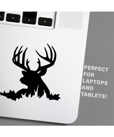 Deer Buck Laying Vinyl Decals Stickers (2 Pack!!!) | Tumbler and Insulated Cups | Decals Only! Cup not Included! | 2-3 X 3 inch Black Decals | KCD1264 - Buy Online on GoSupps.com