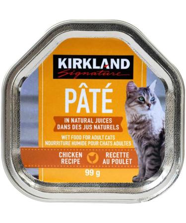 Kirkland Signature Wet Food Pate for Adult Cats - Chicken Turkey & Salmon Flavours Variety Pack - 45 x 99 Grams - Buy Online on GoSupps.com