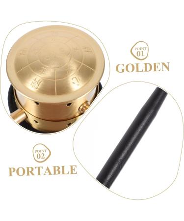 Fomiyes Moxibustion Box Set - Copper Cone Burner & Holder for Cupping Therapy - 16x6cm Golden Moxa Tools for Neck Relief - Buy Online on GoSupps.com