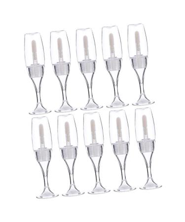 Ipetboom Ipetboom 10-Pack Refillable Mini Wine Glass Shaped Lip Gloss Bottles Sealed for Travel