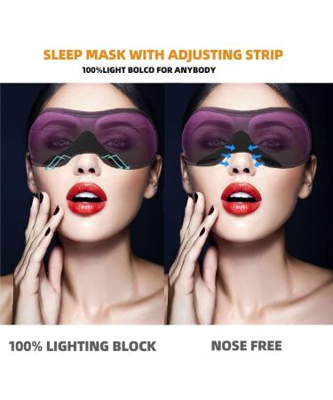 LEEKEN 3D Eye Mask for Women - Machine Washable Sleep Mask Set (Black+Blue+Red) - 3PC Eye Blinder Set - Buy Online on GoSupps.com