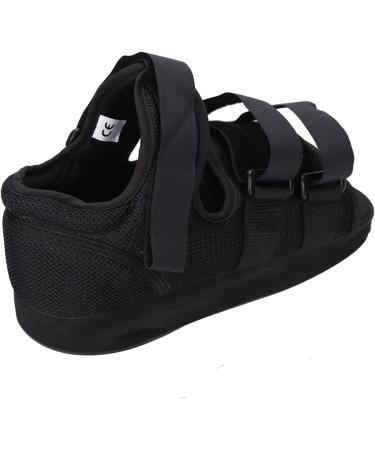 Postoperative Recreational Shoe - Adjustable Medical Support for Broken Foot Toe & Stress Fractures | L-Black - Buy Online on GoSupps.com