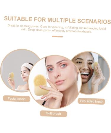 Healeved Silicone Face Brush Silicone Facial Brush Face Brush Face Cleansing Brush Deep Cleansing Brush Facial Cleansing Brush Deep Cleaning Brush Face Scrubber Face Wash Brush 8x6cm As Shown - Buy Online on GoSupps.com