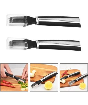 2pcs Multipurpose Vegetable Slicer Hand Tools for Shredding Green Onion and Scallions - Buy Online on GoSupps.com