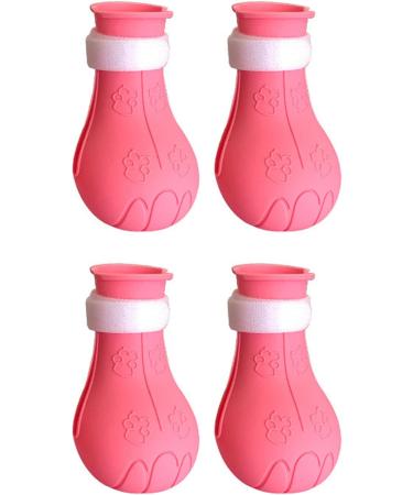 Buy 4-Piece Silicone Anti-Scratch Cat Shoes & Nail Gloves - Pink Perfect Claw Covers for Cats! - Buy Online on GoSupps.com