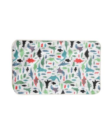75x120cm 3 Layers Baby Urine Pad Portable Baby Changing Pad Liners Breathable Nappy Waterproof Infant Liner Diaper Changing Cotton Bed Cover Cartoon Newborn Diaper Changing Mat(Green Dinosaur)