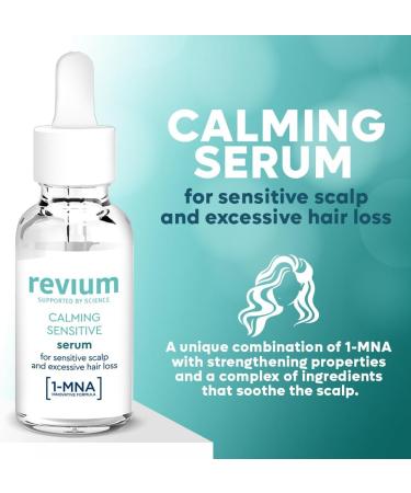 Revium 1-MNA Calming Sensitive Serum Hair Regrowth for Men and Women Sensitive Scalp and Excessive Hair Loss Protects Against Irritations 50 ml - Buy Online on GoSupps.com