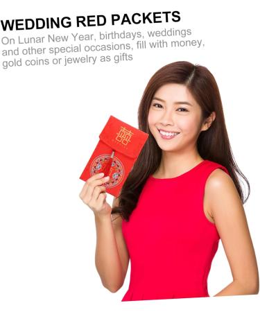 MAGICLULU 2 Pcs Tassel Fabric Red Envelope Hongbao Envelopes Lucky Money Packets Chinese New Year Red Packet Purses for Weddings Red Purse Wedding Cloth Envelopes Money Bag Brocade Christmas Assorted Color 1x2pcs 18X10.5CMx2pcs - Buy Online on GoSupps.com