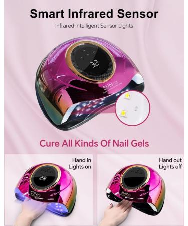 UV Light for Nails - MIRAGE LAYON UV Nail Lamp with 63 Beads 4 Timer Settings Auto Sensor - Professional Gel Nail Light Gift for Women & Girls - Purple - Buy Online on GoSupps.com