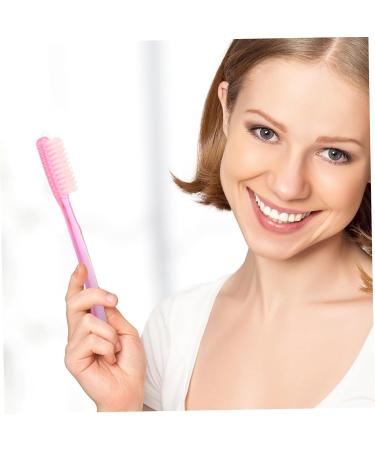 Minkissy 6 Pack Hard Bristle Adult Toothbrush - Premium Plastic Travel Toothbrush & Floss Set - Buy Online on GoSupps.com