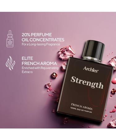 ARCH-IES STRENGTH Eau De luxury Parfume for Men | 100 ml | French Aroma | Woody Aromatic | Premium & Long Lasting EDP Fragrance Scent (20% High Concentration Perfume) - Buy Online on GoSupps.com