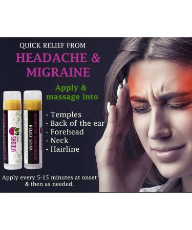 Migraine & Headache Relief Stick (2-Pack) | Quick Relief from Headache, Sinus Congestion, Neck Tension | Stress Relief Balm | 100% Organic - Buy Online on GoSupps.com