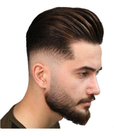 NLW Mens toupee human hair replacement System European human hair Swiss Lace hair piece toupee for men 10x8" base #2 Dark brown #2 deep brown - Buy Online on GoSupps.com