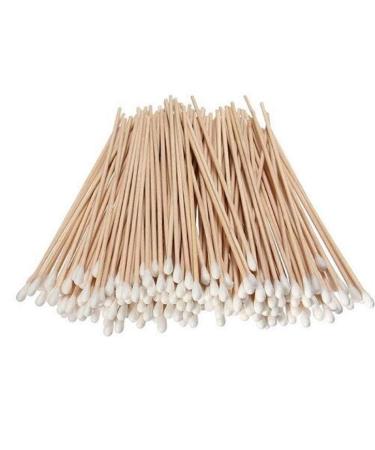 CMJ Medical Swabs Extra Long Cotton 6" Wooden Handle 100 Count