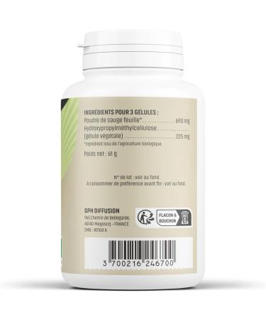Herbs And Plants Organic Sage 200 Vegetable Capsules 230 mg - Buy Online on GoSupps.com
