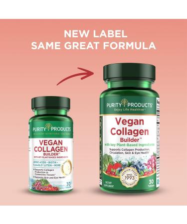 Purity Products Vegan Collagen Builder Organic Whole Foods Fruits - 30 Tablets - Buy Online on GoSupps.com