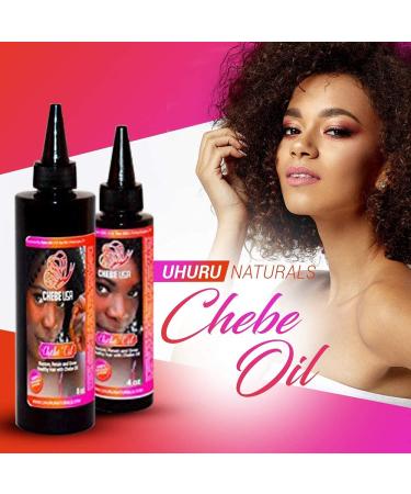 Uhuru Naturals Chebe Oil 4oz - African Chebe Serum Treatment for Repair, Growth & Moisture with Ostrich Oil & Essential Oils - Ideal for Dry Scalp & Hair - Buy Online on GoSupps.com
