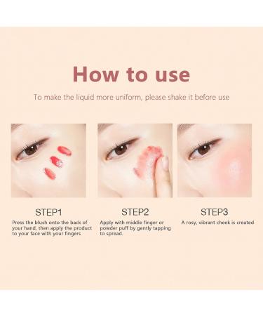 Reddhoon Liquid Blush for Cheeks Natural Looking Breathable Cream Blush Waterproof Long Lasting Cruelty-Free Cheek Face Blush for Women 15ml/Pc 03# - Buy Online on GoSupps.com