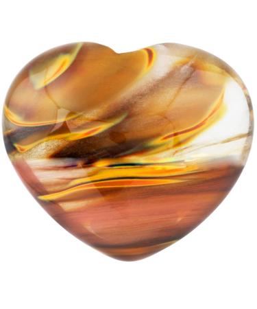 Nupuyai Volcano Cherry Quartz Heart Palm Worry Stone for Chakra Reiki Healing Crystal Love Stone for Home Decoration 45mm 04-multicolour/Volcano Cherry Quartz/45x40mm