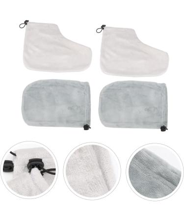 Healeved 4 Pairs Gloves Mittens Foot Spa Covers Paraffin Glove Mitten Kit Wax Bath Foot Cover Pedicure Liners Paraffin Wax Foot Cover Nursing Accessories Short Boots Take a Bath - Buy Online on GoSupps.com