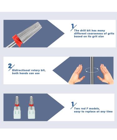 5 Piece Nail Drill Bits Set - Carbide 5 in 1 Bit, 3/32 Inch Shank - Cuticle Clean Carbide Nail Drill Bit for Acrylic & Gel Nails - Pedicure Nail Art Tools - Buy Online on GoSupps.com