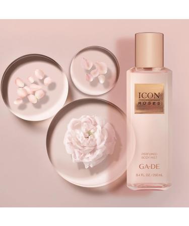Icon Roses Body Mist - Enriched with Plumeria Extract Rose Violet Leaves Jasmine - Notes of Tangerine - Body Spray for Women - 8.4 oz - Buy Online on GoSupps.com